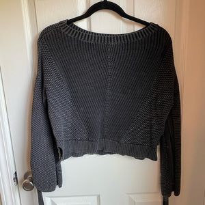 Hollister Lace Up Sleeve Lightweight Sweater